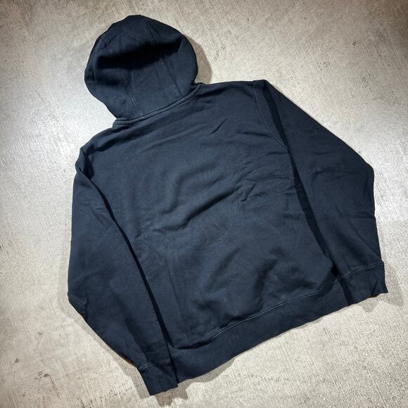 Nike Black Embroidered Swoosh Hoodie Pullover Large - Picture 2 of 6